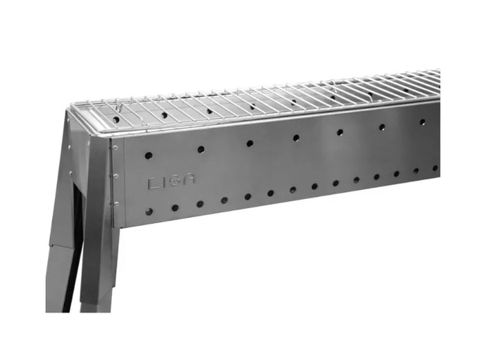 Griglia 80 BBQ Lisa ferro cromato 15x80cm compatibile cuocispiedini da 80cm