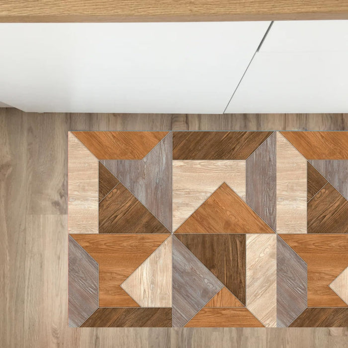 MOHOME Tappeto Passatoia Cucina Antiscivolo Lavabile PVC Geometria Naturale 50 x 200 cm Runner Multiuso Morbido Impermeabile Antimacchia Sala Pranzo Bagno Lavanderia Corridoio