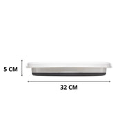 MOHOME Secchio Lavapavimenti Pieghevole 10 Litri Set da 2 Plastica Maniglia Portatile Grigio Bianco Richiudibile Salvaspazio Interno Esterno Lavaggio Auto Campeggio