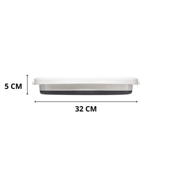 MOHOME Secchio Lavapavimenti Pieghevole 10 Litri Set da 2 Plastica Maniglia Portatile Grigio Bianco Richiudibile Salvaspazio Interno Esterno Lavaggio Auto Campeggio