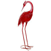 Figura decoración de metal roja 28x18x78h cm