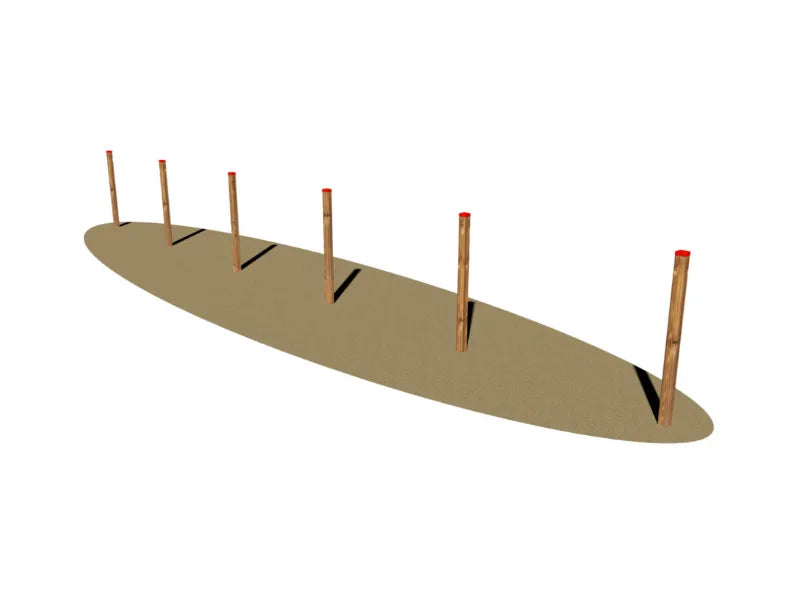 Superamento ostacoli 3257 pino nordico acciaio zincato 525x134x70h Giochipark