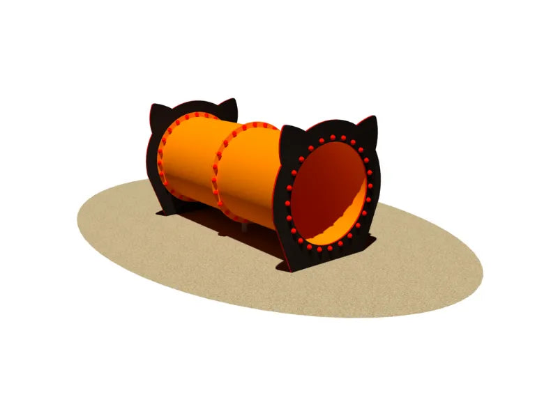 Tunnel curvo e dritto vetroresina multistrato antiscivolo 209x105cm Giochipark - Dritto