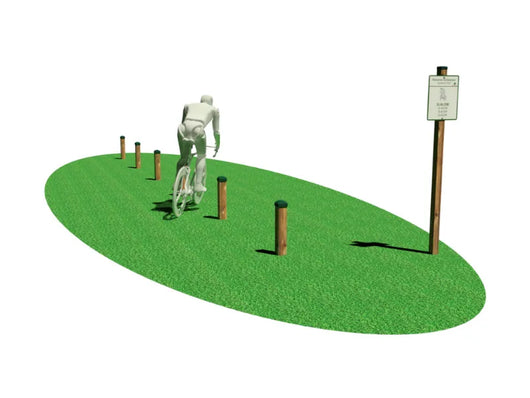 Slalom H50 3209 Giochipark legno pino EN 1176 cm960x9x50h acciaio zincato