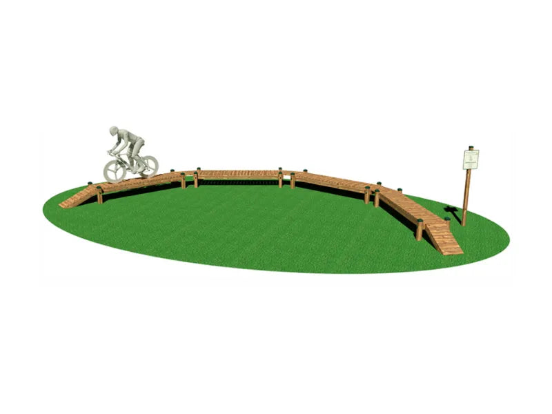 Curva Sopraelevata 3204 Giochipark legno pino EN 1176 cm965x450x45h interrare
