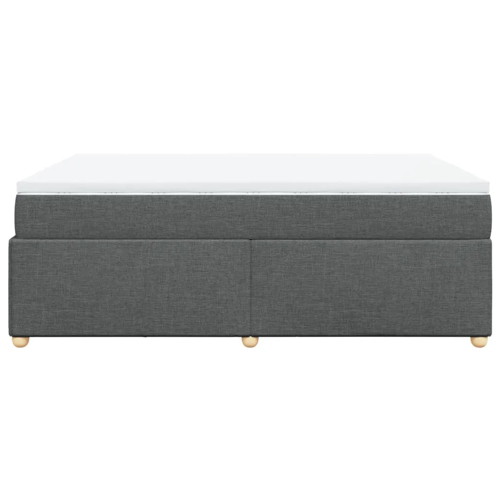 Giroletto a Molle con Materasso Grigio Scuro 140x200cm Tessuto 3285381