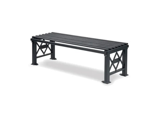 Panca Deimos dritta curva Giochipark acciaio zincato verniciato cm 150x49x47h - Grigio micaceo - Dritto