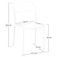 Sedia Alice in plastica impilabile colore rosso modello comfort