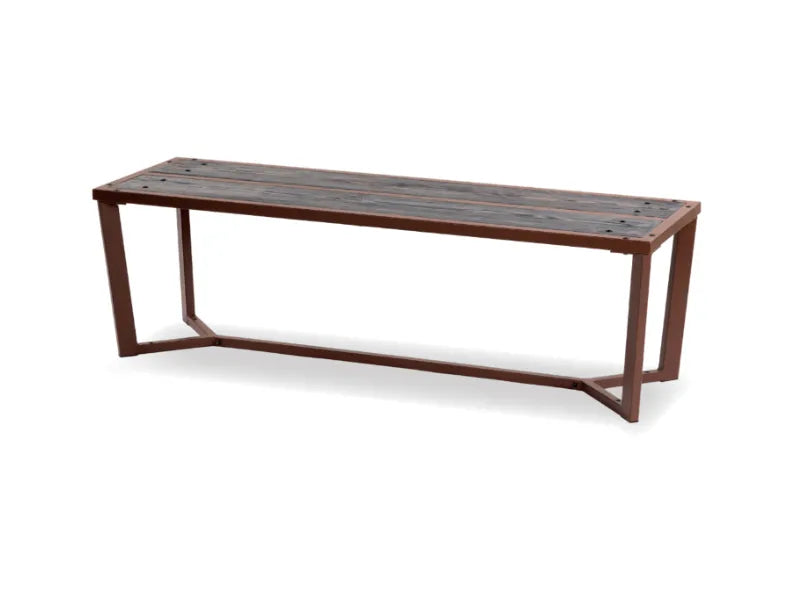 Panca Libra 234 Giochipark legno metallo zincato verniciato 150x45x45h - Corten/Grigio