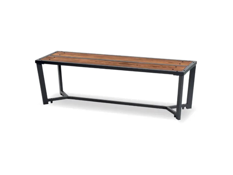 Panca Libra 234 Giochipark legno metallo zincato verniciato 150x45x45h - Grigio Micaceo/Marrone