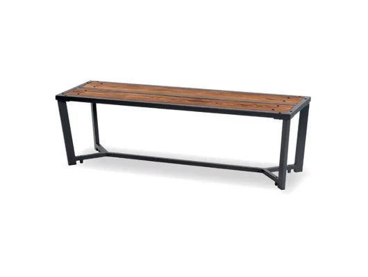 Panca Libra 234 Giochipark legno metallo zincato verniciato 150x45x45h - Grigio Micaceo/Marrone