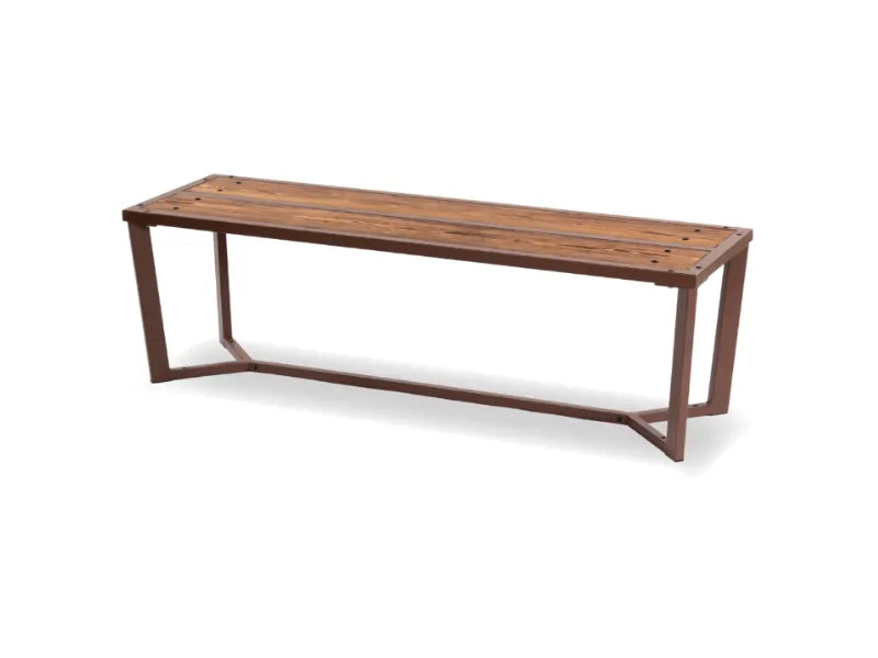 Panca Libra 234 Giochipark legno metallo zincato verniciato 150x45x45h - Corten/Marrone