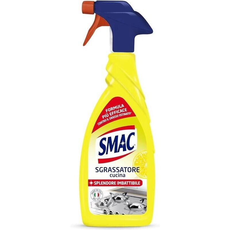 SMAC SGRASSATORE SPRAY CUCINA AL LIMONE MULTISUPERFICIE CON AZIONE SGRASSANTE E TECNOLOGIA ZERO ALONI 650 ML