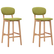 Sgabelli da Bar 2 pz Verdi in Tessutocod mxl 71351