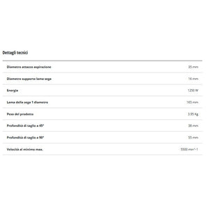 SEGA CIRCOLARE TC-CS 1250 165MM 1250W