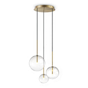 Lampadario Equinoxe 3 Luci G4 Ottone