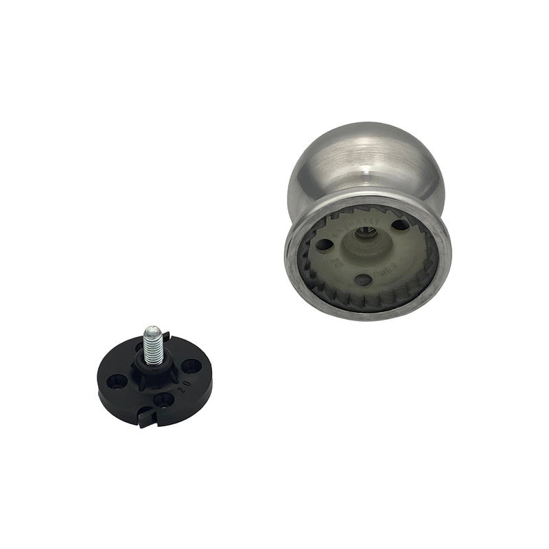 Pomolo fisso per porta SAGUATTI A69/70LB in alluminio argento lucido