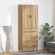 Credenza con Cassetto-Buffet-Armadio da cucina Rovere artigianale 69,5 x 34 x 180 cm 319907