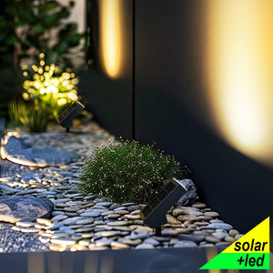 F07 Faretto Led 500Lm Con Picchetto, Pannello Solare e Crepuscolare