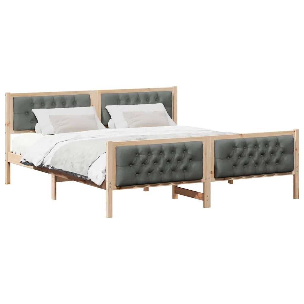 Struttura del letto Grigio scuro 180 x 200 cm Pino massello 3394274