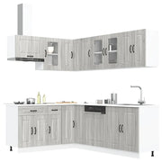 Set Mobili da Cucina 11 pz Kalmar Grigio Sonoma in Truciolato 3314887