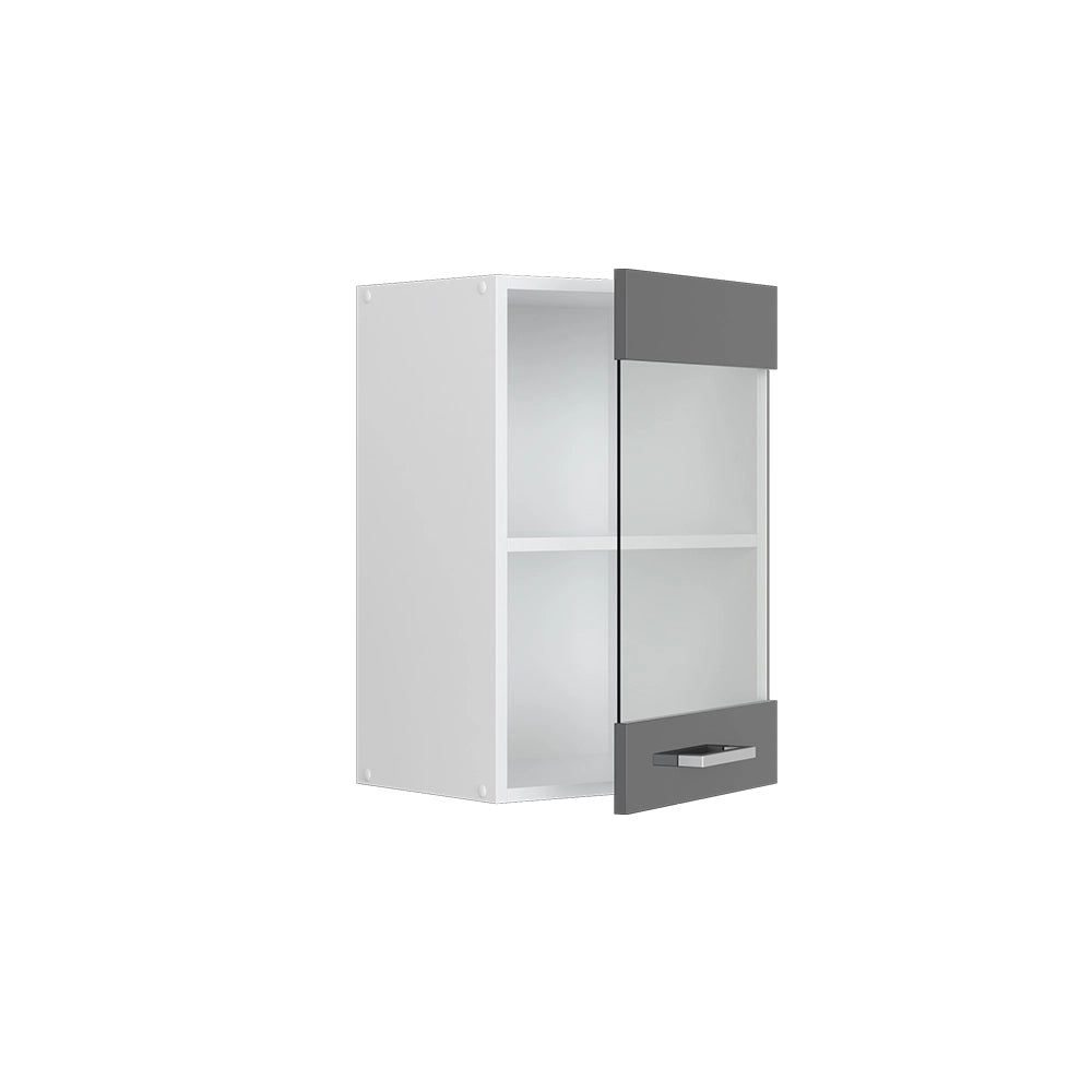 Vicco Pensile universale Antracite lucido 40 cm con anta in vetro