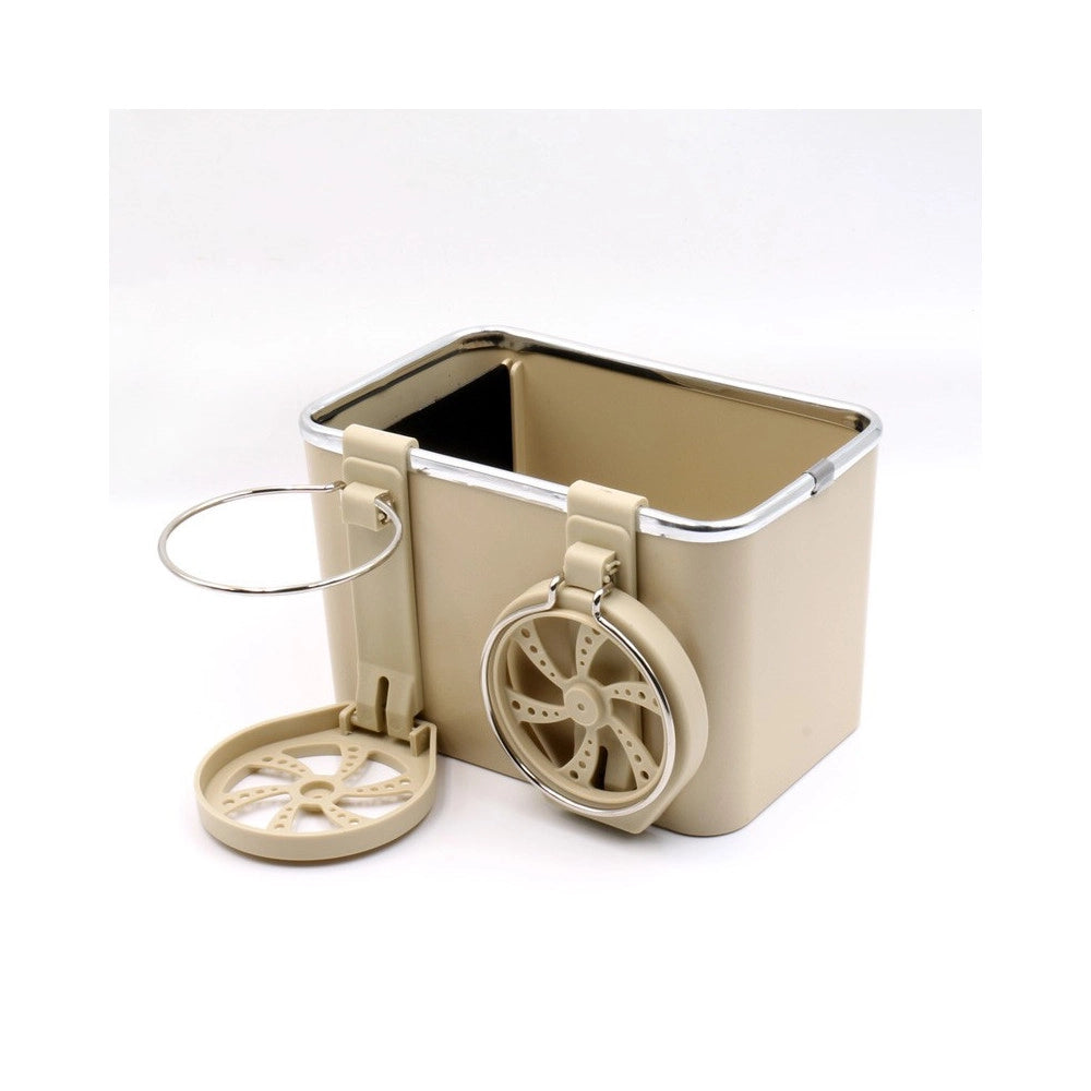 Trade Shop - Organizer Per Bracciolo Universale Portaoggetti Per Auto Con Porta Bicchieri -