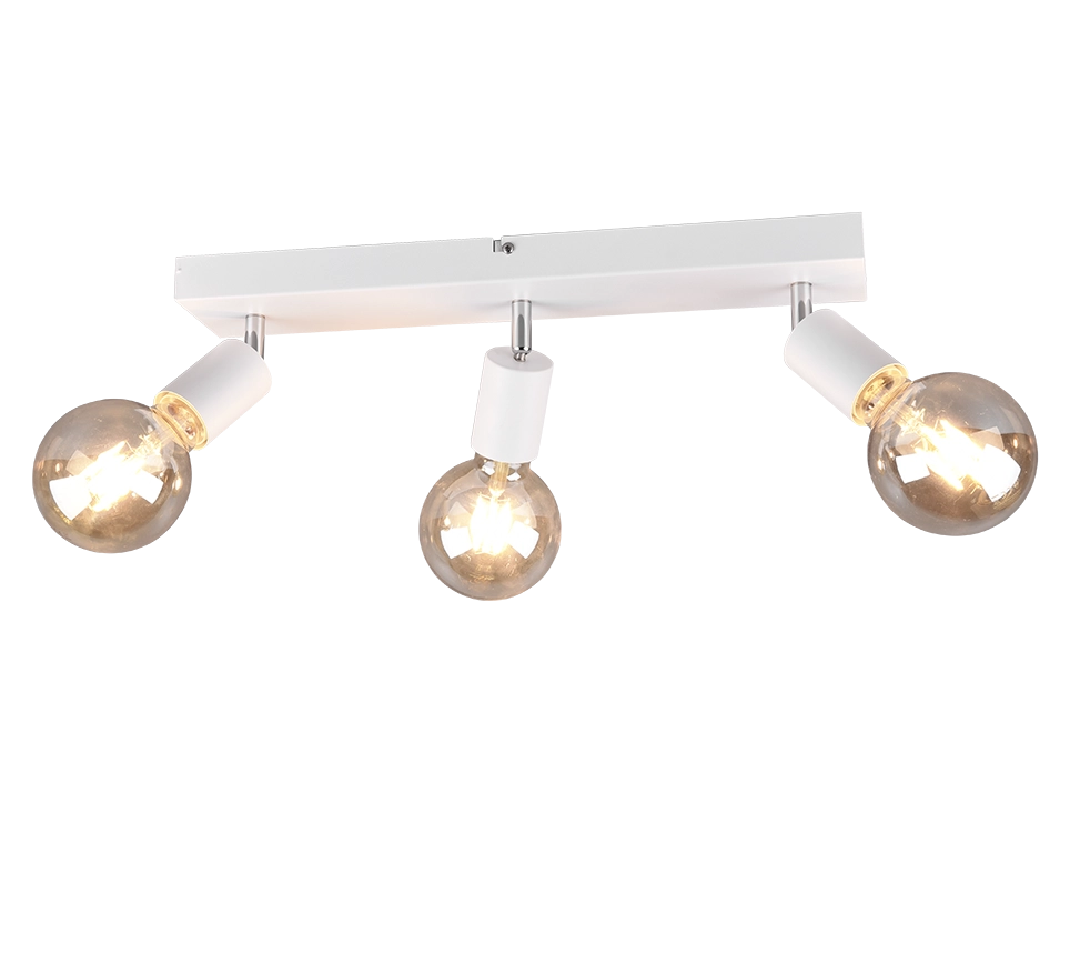 Faretti Barra 3 Spot Orientabili Bianca 48 cm Barra Vannes GD Trio
