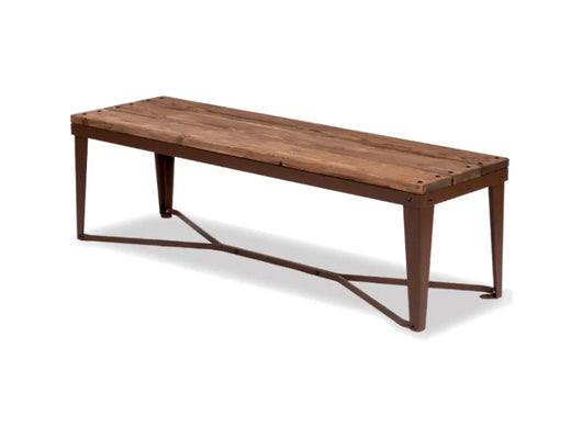 Panca Aries 235 Giochipark legno metallo zincato verniciato 150x45x45h - Corten/Marrone