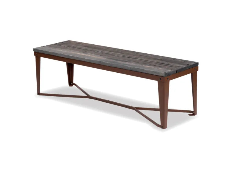 Panca Aries 235 Giochipark legno metallo zincato verniciato 150x45x45h - Corten/Grigio