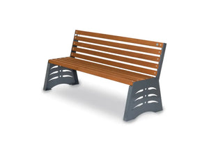 Panca Shark Giochipark legno metallo zincato verniciato 170x60x80h 165x45x45h - Con schienale