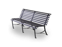 Panca Royal 249 Giochipark metallo schienale verniciata grigio micaceo