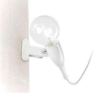 PICCHIO LAMPADA ORIENTABILE BIANCA CON PINZA