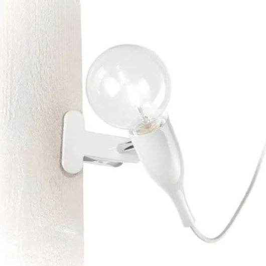 PICCHIO LAMPADA ORIENTABILE BIANCA CON PINZA