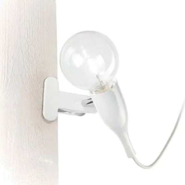 PICCHIO LAMPADA ORIENTABILE BIANCA CON PINZA