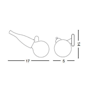 PICCHIO LAMPADA ORIENTABILE BIANCA CON PINZA