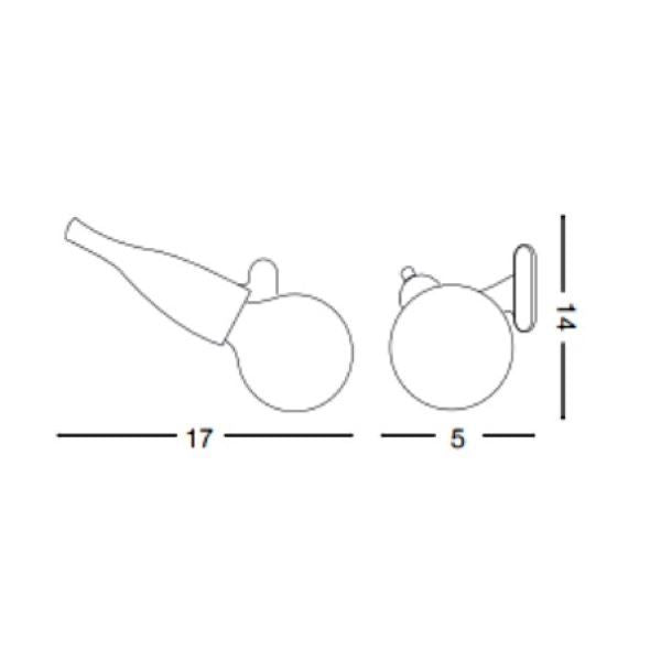 PICCHIO LAMPADA ORIENTABILE BIANCA CON PINZA