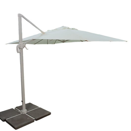 OMBRELLONE ROMA 2,5X3,3M BIANCO E STRUTTURA BIANCA