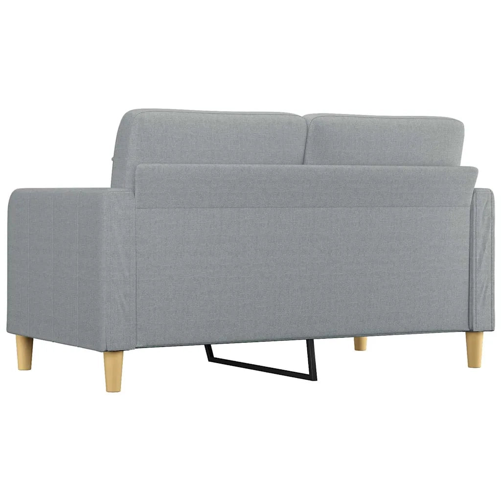 Divano a 2 Posti Grigio Chiaro 140 cm in Tessuto 359091