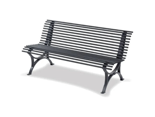 Panca Helia 150 Giochipark metallo schienale zincata verniciata UNI 11306:2020 - Grigio micaceo
