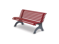 Panca Kate 552 metallo zincato schienale verniciata forno 150x65x75h colori vari - RAL 7011/3003