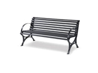 Panca Millenia 229 Giochipark metallo zincato schienale braccioli verniciata - Grigio micaceo