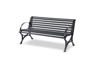 Panca Millenia 229 Giochipark metallo zincato schienale braccioli verniciata - Grigio micaceo