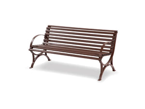 Panca Millenia 229 Giochipark metallo zincato schienale braccioli verniciata - Corten