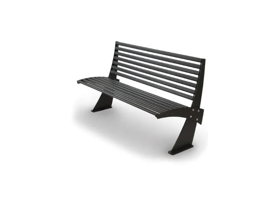 Panca Shogun 551 metallo zincato schienale verniciata 150x60x85h colori vari - Grigio micaceo