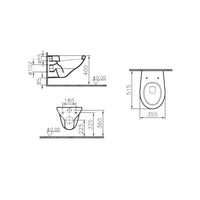 COPPIA SANITARI NORMUS IN CERAMICA BIANCA SOSPESA.