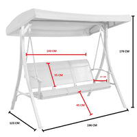 DONDOLO 3 POSTI 196X123XH179CM CON STRUTTURA E COP
