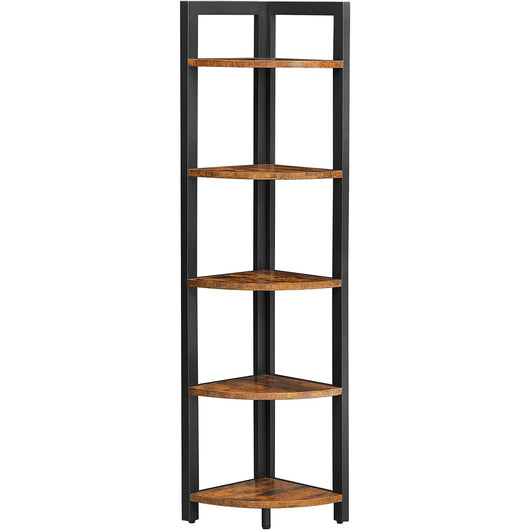 Libreria VALORA con 5 ripiani, marrone rustico, stile loft LLS803B01