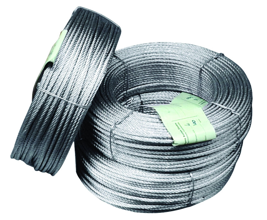 FUNE IN ACCIAIO ANIMA TESSILE Rotoli da mt. 25. Ø mm. 2 25.00 metri