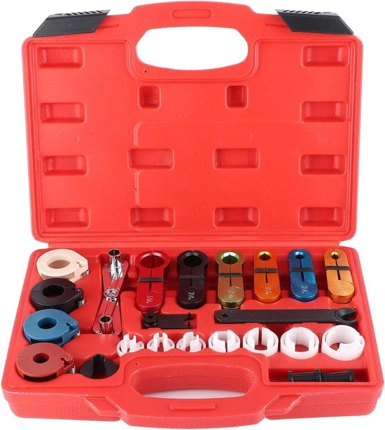 26 pezzi Strumento di disconnessione rapida Master per linea di alimentazione a carburante e trasmissione olio raffreddante Line Disconnects tipo scissor Remover compatibile